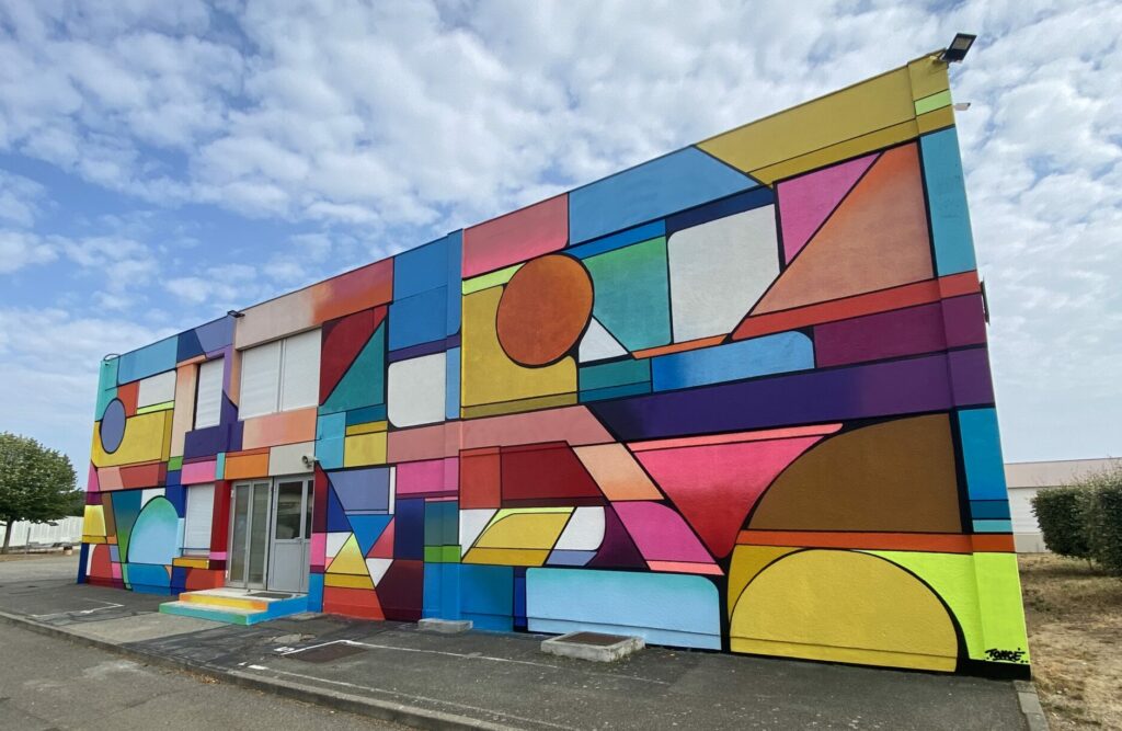 Fresque murale réalisée sur les murs du Collège Pierre Labitrie à Tournefeuille en juillet 2025