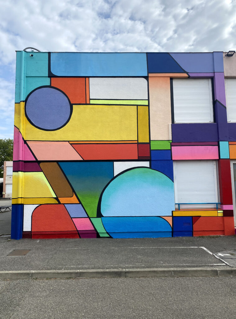 Fresque murale réalisée sur les murs du Collège Pierre Labitrie à Tournefeuille en juillet 2025