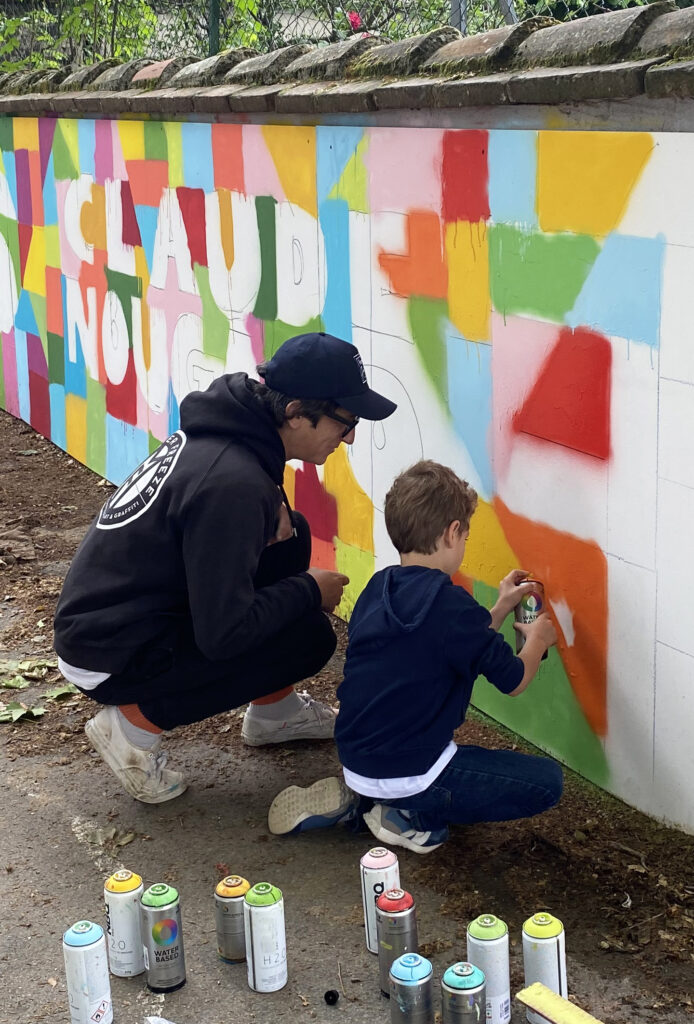 Peinture sur mur et ateliers graffiti - Ecole Claude Nougaro - Toulouse