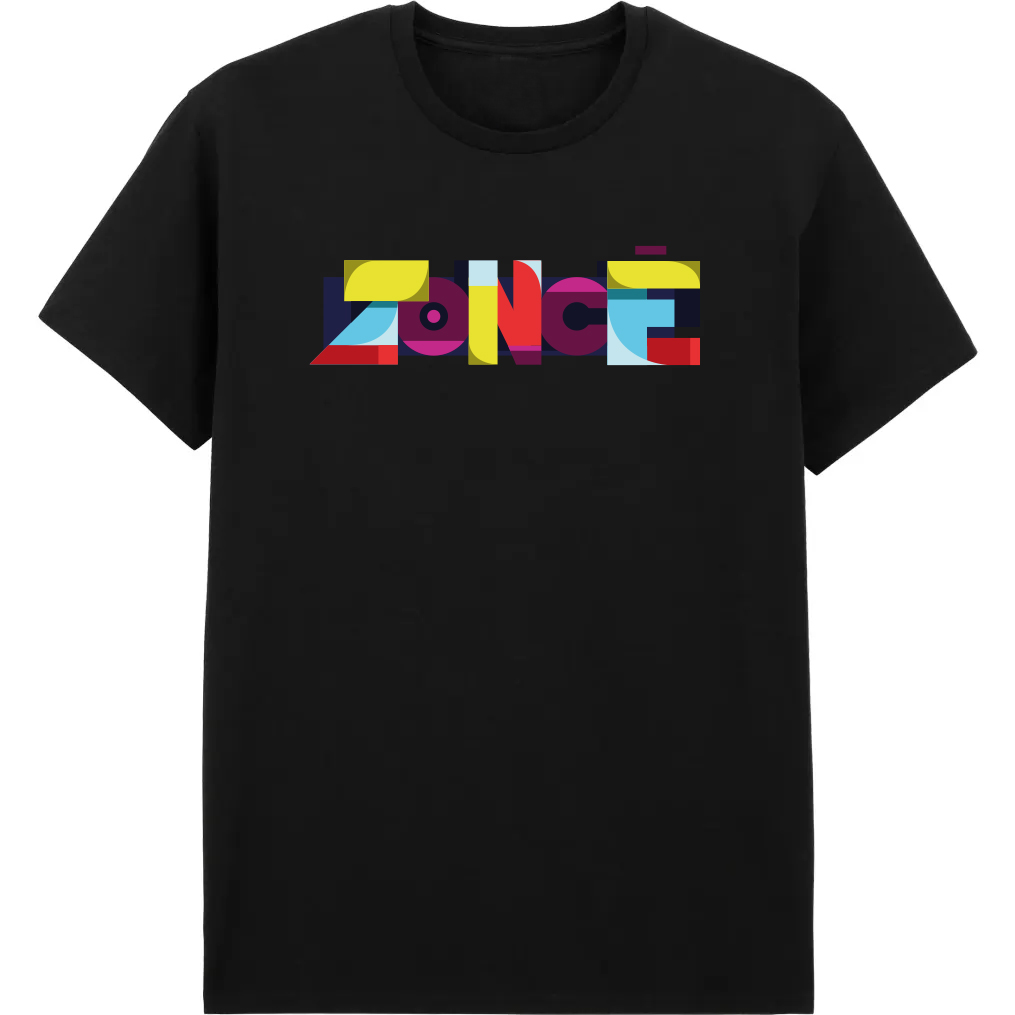T-Shirt Toncé Noir Motifs colorés 2026